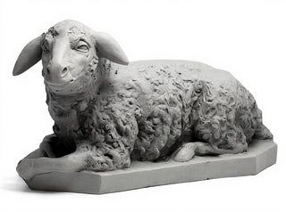 Sheep Right Statue - 17-inch