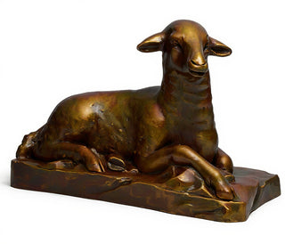 Sheep Right Statue - 17-inch