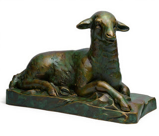 Sheep Right Statue - 17-inch
