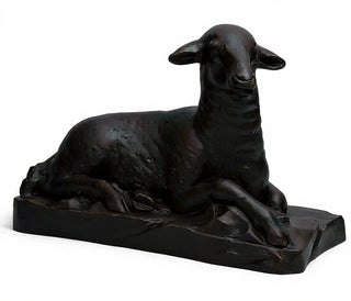 Sheep Right Statue - 17-inch