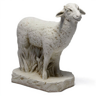 Sheep Right Statue - 17-inch