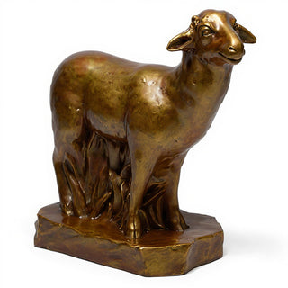 Sheep Right Statue - 17-inch