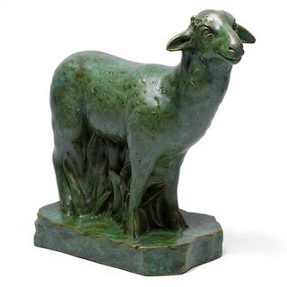 Sheep Right Statue - 17-inch