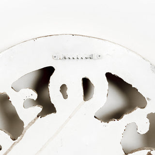Round decorative rosette wall ornament with layered relief detail in fiberglass resin — alternate view