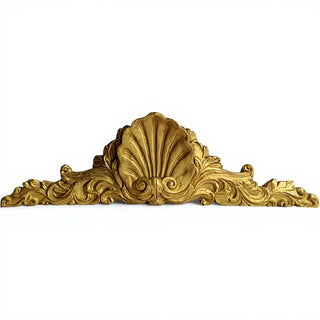 Scallop Over Door Architectural Accent — Antique Gold finish