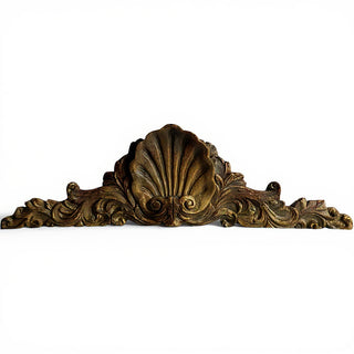 Scallop Over Door Architectural Accent — Bronze finish