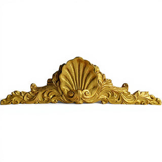 Scallop Over Door Architectural Accent — Deep Gold finish