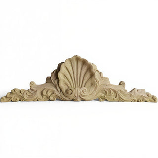 Scallop Over Door Architectural Accent — Dusted Sand finish