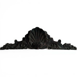 Scallop Over Door Architectural Accent — Iron finish
