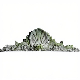 Scallop Over Door Architectural Accent — Mossy Green finish
