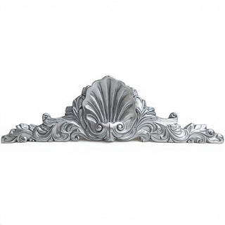 Scallop Over Door Architectural Accent — Silver finish