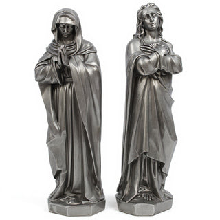 The Crucifixion with Mary and John — Aged Silver finish