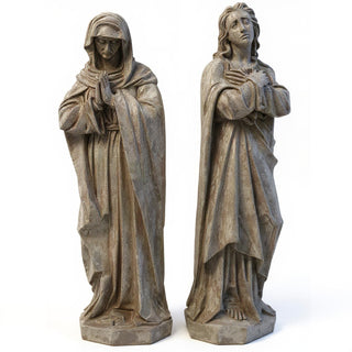 The Crucifixion with Mary and John — Antique Stone finish