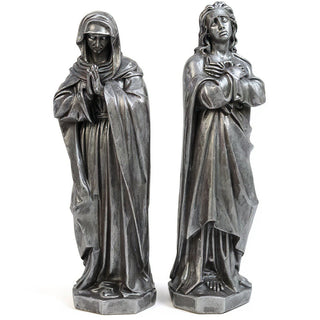 The Crucifixion with Mary and John — Antique Silver finish