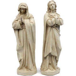 The Crucifixion with Mary and John — Antique White finish