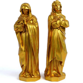 The Crucifixion with Mary and John — Deep Gold finish