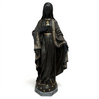 Mary with One Hand Outstretched Statue - 65-inch — Dusted Black finish