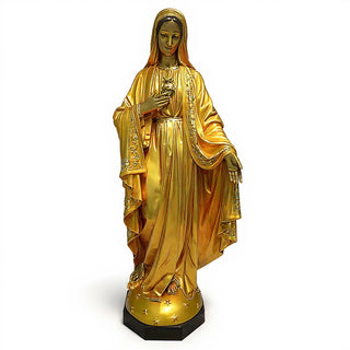 Mary with One Hand Outstretched Statue - 65-inch — Deep Gold finish