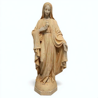 Mary with One Hand Outstretched Statue - 65-inch — Dusted Sand finish
