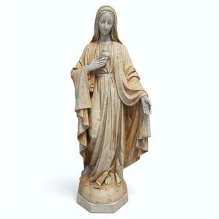 Mary with One Hand Outstretched Statue - 65-inch — Museum Terracotta finish