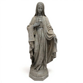 Mary with One Hand Outstretched Statue - 65-inch — Old Stone finish