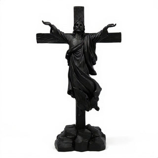 Risen Christ Cross - 49-inch — Dusted Black finish
