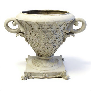 Crimson Urn Planter — Antique White finish