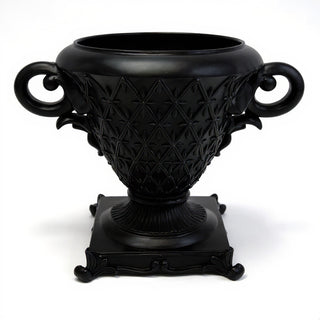 Crimson Urn Planter — Flat Black finish
