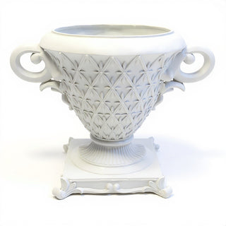 Crimson Urn Planter — Flat White finish