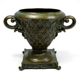 Crimson Urn Planter — Green Bronze finish