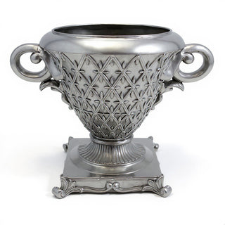 Crimson Urn Planter — Silver finish