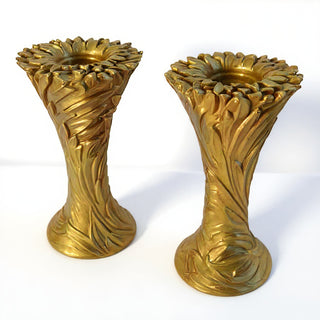 Sunflower Candle Holder Candleholder - 18-inch — Antique Gold finish