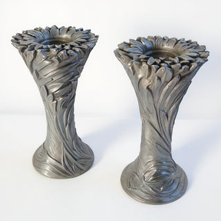 Sunflower Candle Holder Candleholder - 18-inch — Aged Silver finish