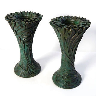 Sunflower Candle Holder Candleholder - 18-inch — Green Bronze finish