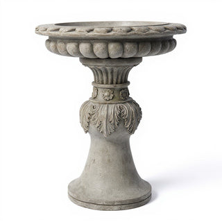 Acanthus Birdbath - 18-inch — Antique Stone finish