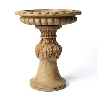 Acanthus Birdbath - 18-inch — Gothic Stone finish