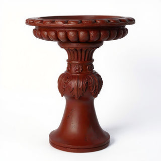 Acanthus Birdbath - 18-inch — Rust finish