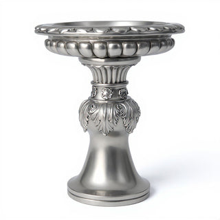 Acanthus Birdbath - 18-inch — Silver finish