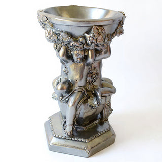 Capri Cherubs Bowl Planter - 16-inch — Antique Silver finish
