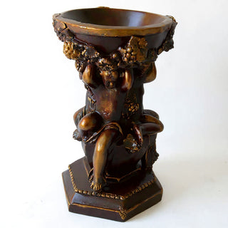 Capri Cherubs Bowl Planter - 16-inch — Bronze finish
