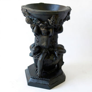 Capri Cherubs Bowl Planter - 16-inch — Dusted Black finish