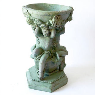 Capri Cherubs Bowl Planter - 16-inch — Mossy Green finish
