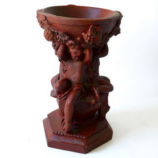 Capri Cherubs Bowl Planter - 16-inch — Rust finish
