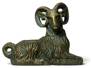 Sitting Ram Statue - 30-inch