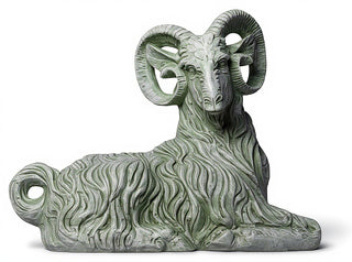 Sitting Ram Statue - 30-inch