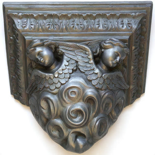 Outlooking Angels Shelf Bracket — Aged Silver finish