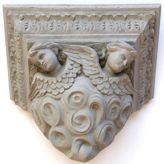 Outlooking Angels Shelf Bracket — Antique Stone finish