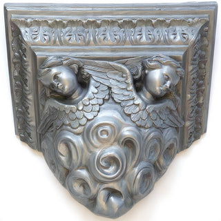 Outlooking Angels Shelf Bracket — Antique Silver finish