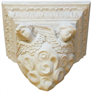 Outlooking Angels Shelf Bracket — Antique White finish
