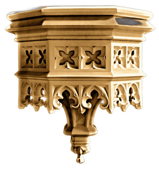 Gothic Flint Bracket Statue - 23-inch